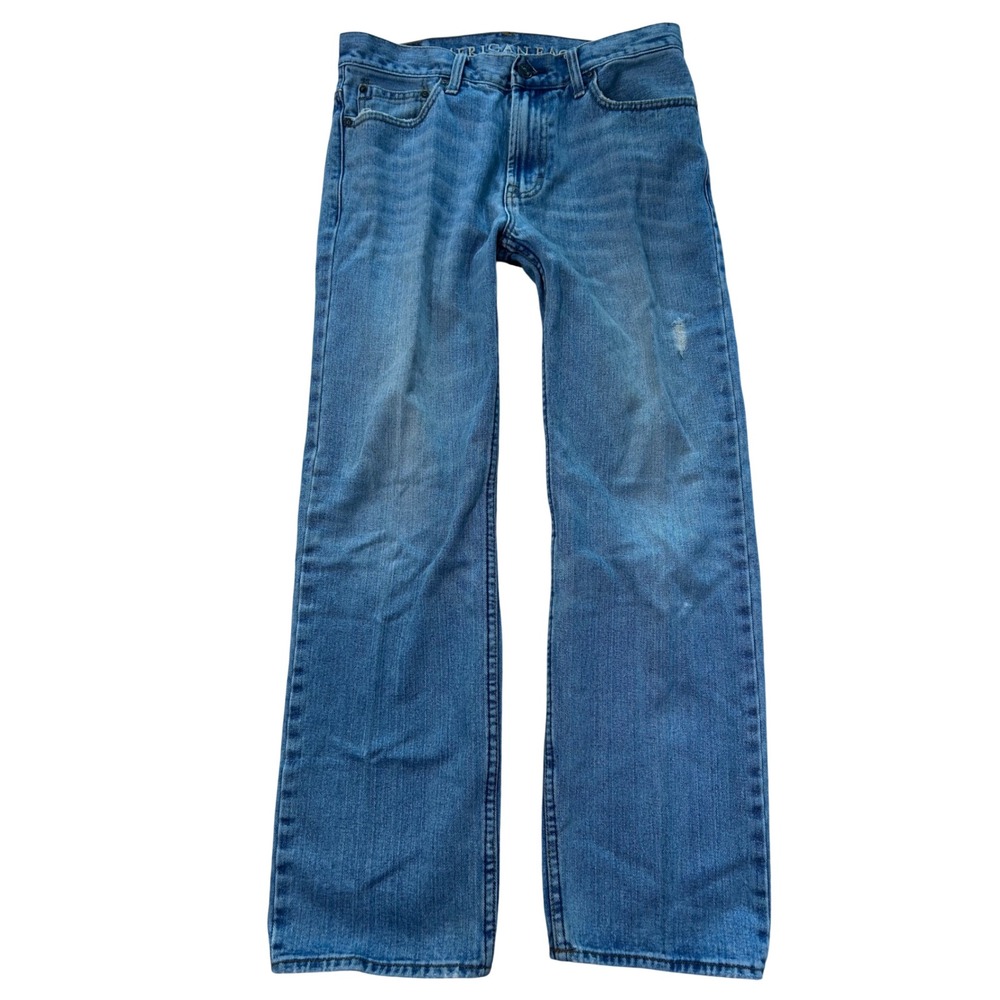 American Eagle Low Loose Mens Jeans 30 Light Wash Baggy Grunge Skater 90s